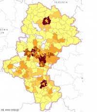 mapa wypadków drogowych w województwie śląskim